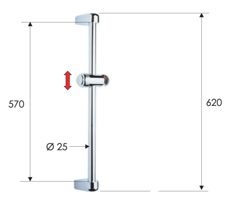 Душевая штанга Remer 311 цвет хром