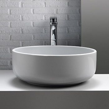 Раковина из сантехнического фарфора Kerasan Ciotola 430201 50х50 накладная цвет белый без отверстий под смеситель