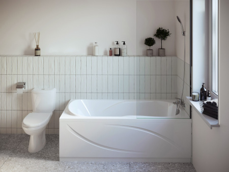 Ванна акриловая Santek Каледония 1WH302388 160х75 пристенная прямоугольная без каркаса