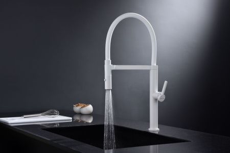 Смеситель для кухни Paulmark LEADER Le214101-WH на мойку белый