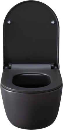 Чаша унитаза подвесная Allen Brau Priority 4.31002.AN цвет черный без сиденья безободковая каскадный смыв