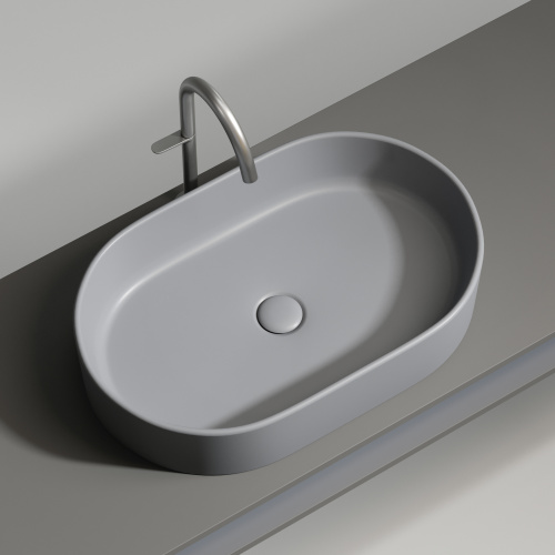 Раковина Ceramica Nova ELEMENT 61 см CN6048MH накладная цвет антрацит матовый - фото 4