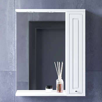 Зеркало-шкаф Damixa Palace One M41MPR0601WG 60х19х75 подвесной цвет белый глянцевый Зеркало-шкаф Damixa Palace One M41MPR0601WG 60х19х75 подвесной цвет белый глянцевый