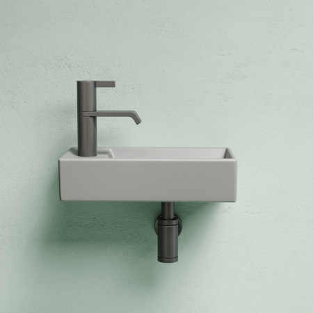 Раковина из сантехнического фарфора Ceramica Nova ELEMENT CN6051RMH 42х22 подвесная цвет антрацит матовый 1 отверстие под смеситель