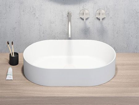 Раковина из сантехнического фаянса GSI Kube X 945811_УЦ 60х40 накладная цвет белый