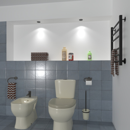 Полотенцесушитель Маргроид Вид 81-10 профильный 8110-6050-1081-9005R 53х60 электрический черный матовый - фото 5