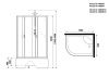 Душевая кабина Niagara Classic 25101434RBKT 120х80 асимметричная без крыши ориентация правая