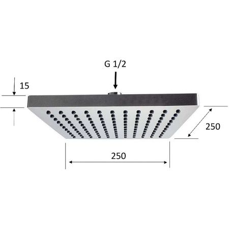 Верхний душ Remer 356SD25X 25х25 хром