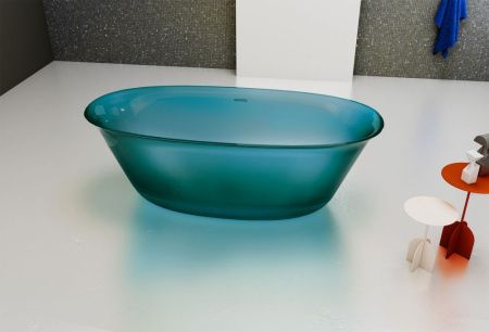 Ванна из полиэфирной смолы Abber Kristall AT9707Aquamarin 170х75 отдельностоящая овальная