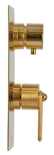 Смеситель для душа Daniel Brooklyn BY612D2KBDP встраиваемый в стену брашированное золото без термостата - фото 3