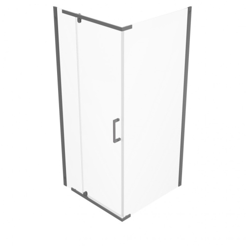 Душевой уголок Тритон Терра-Графит Щ0000073937 90х90 стекло прозрачное профиль хром без поддона - фото 4