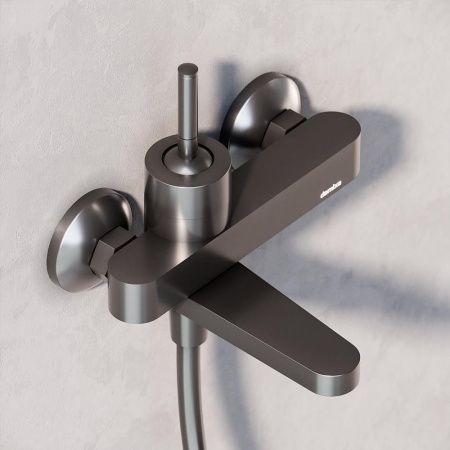 Смеситель для ванны и душа Damixa Arc 291000300 настенный черный