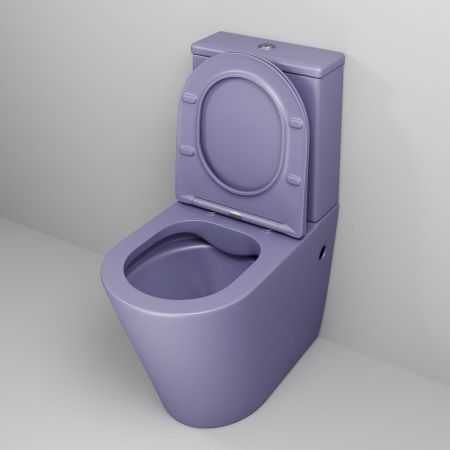 Унитаз напольный с бачком Grossman Color GR-4480LIMS фиолетовый с сиденьем безободковый каскадный смыв