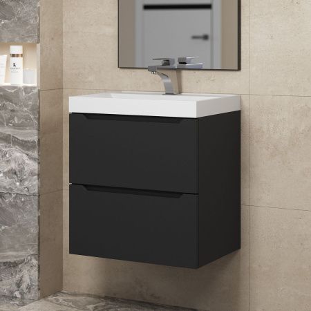 Тумба под раковину Uperwood Tanos 2930205148 50х30 подвесная цвет черный