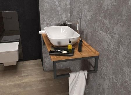 Столешница 1MarKa Grunge Loft У85831 90х50 накладная цвет коричневый