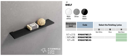 Полка в ванную комнату Novellini Frame Accessories R90AKFME45-H - фото 2