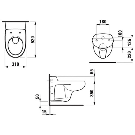 Чаша унитаза подвесная Laufen Florakids 8.2003.1.000.000.1 цвет белый без сиденья каскадный смыв