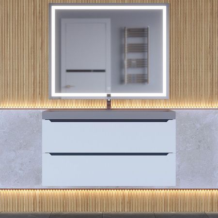 Тумба с раковиной Uperwood Tanos-Classic Quartz 3930421703 100х50 цвет белый