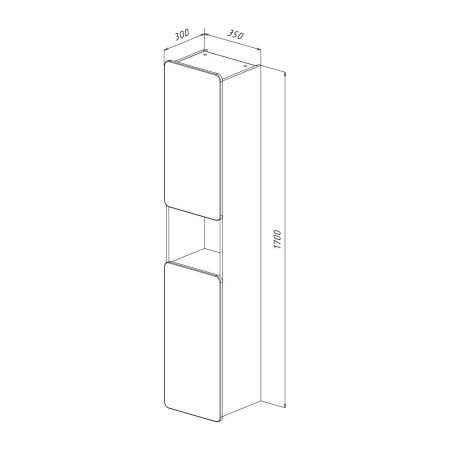 Шкаф-пенал LeMark Olivia LM08OL35P 40х170 напольный цвет белый