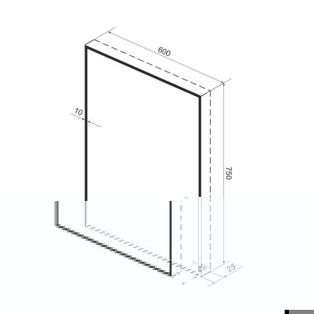 Зеркало с подсветкой Wellsee 7 Rays' Spectrum 172200940 60х80 подвесное