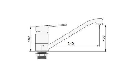 Смеситель для кухни D-Lin D154404-6 на мойку хром
