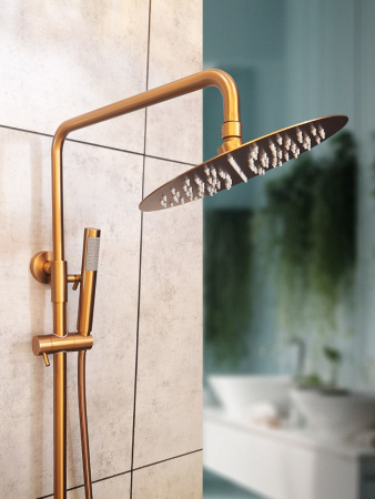 Душевая стойка AltroBagno Unione AltroBagnoUnione030211BC настенная цвет медь матовая