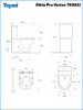 Унитаз напольный с бачком Teymi Ritta T40811 белый с сиденьем микролифт безободковый смыв торнадо