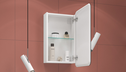 Зеркало-шкаф Velvex BIO zsBIO.40-21.11 39х64 подвесной цвет белый - фото 4 Зеркало-шкаф Velvex BIO zsBIO.40-21.11 39х64 подвесной цвет белый - фото 4