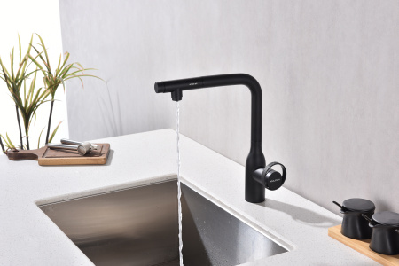 Смеситель для кухни Paulmark URBAN Ur213104-AN на мойку черный