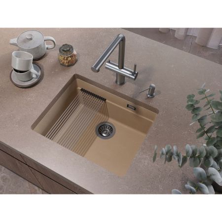 Кухонная мойка Grandex Aqua 500203 55х45 цвет бежевый поверхность матовая