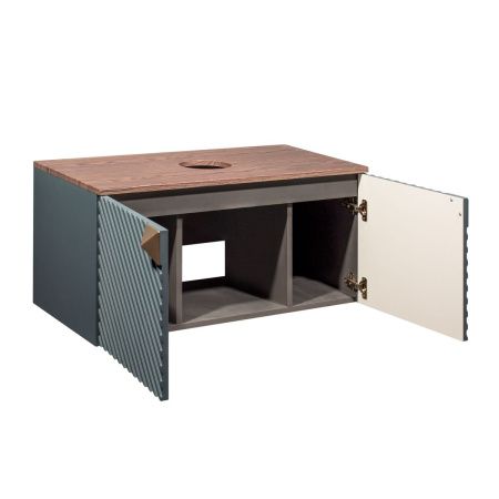 Тумба под раковину Runo Андорра 00-00004646 70х50 подвесная цвет серый