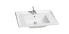Раковина из сантехнического фаянса CeramaLux 840-70 70х50 встраиваемая цвет белый 1 отверстие под смеситель