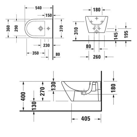 Биде подвесное Duravit D-Neo 2294150000 цвет белый