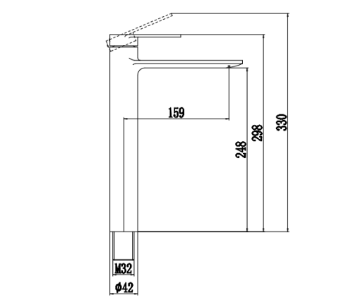 Смеситель Savol S-601811GE на раковину хамелеон - фото 2