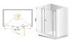 Душевая дверь Cezares ELENA ELENA-W-B-13-60+60/50-C-Cr 170х195 стекло прозрачное профиль хром