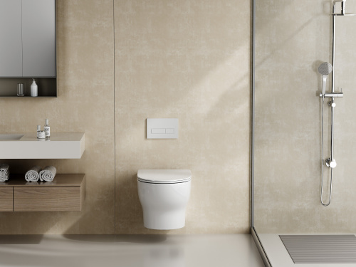 Унитаз подвесной Abber Bequem AC1128 белый с сиденьем микролифт безободковый смыв торнадо - фото 4