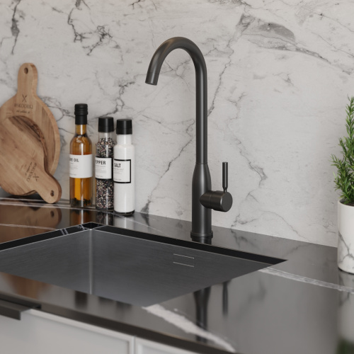Смеситель для кухни Teymi T10224 на мойку черный - фото 4