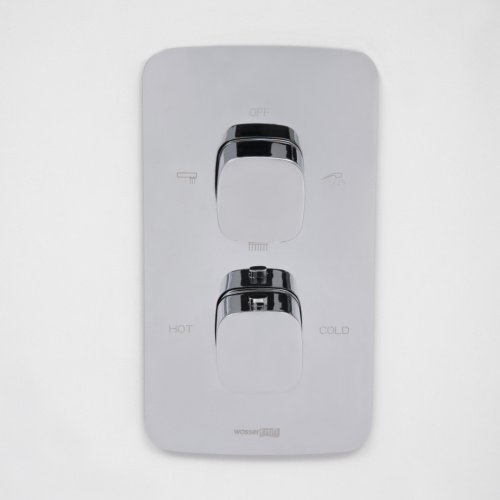 Смеситель для ванны и душа WasserKRAFT Naab 8600 8644 Thermo встраиваемый хром - фото 3