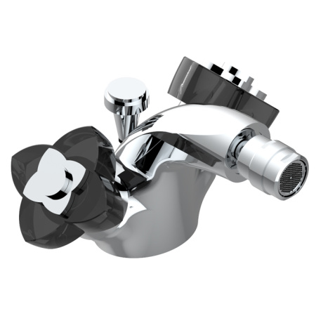 Смеситель THG Petale de Cristal noir U6D-A02-3202 на биде хром