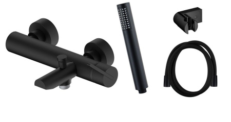 Смеситель AQG Urban 01URB424NG настенный черный матовый