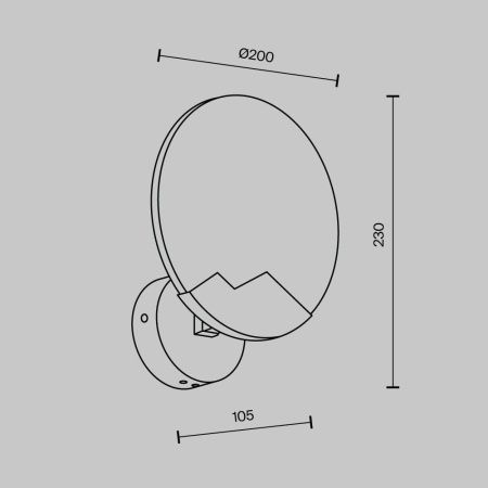 Светильник настенный Modelux MS.202.200 BS