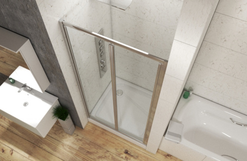 Душевая дверь Bravat Line BD100.4121A 100х200 стекло прозрачное профиль хром - фото 4 Душевая дверь Bravat Line BD100.4121A 100х200 стекло прозрачное профиль хром - фото 4