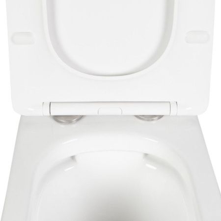 Унитаз напольный с бачком Bond Cube F04-00 белый с сиденьем безободковый душевой смыв