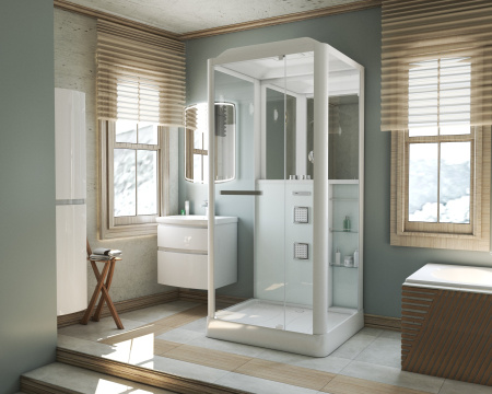 Душевая кабина Grossman GR126 100х90 прямоугольная с крышей ориентация универсальная