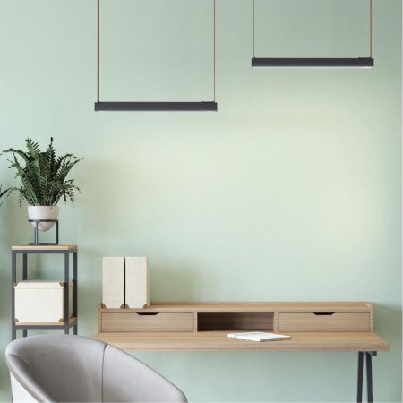 Трековый однофазный светильник Denkirs Belty linear (Белты линеар) DK5577-BK