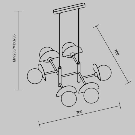 Люстра подвесная Freya Sepia Modern FR5391PL-06CFL
