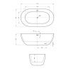 Ванна акриловая Wellsee Chic Riviera 236806000 180х85 отдельностоящая овальная с ножками