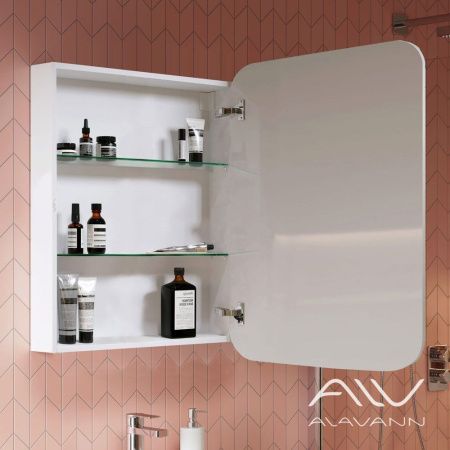 Зеркало-шкаф Alavann Lana ALV0773002 60х80 подвесной цвет белый