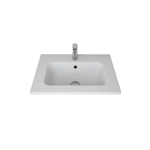 Раковина керамическая Dreja Euphoria 640344 60х47 подвесная цвет белый 1 отверстие под смеситель - фото 3