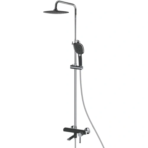 Душевая стойка Shevanik S6036H настенная цвет черный/хром - фото 2